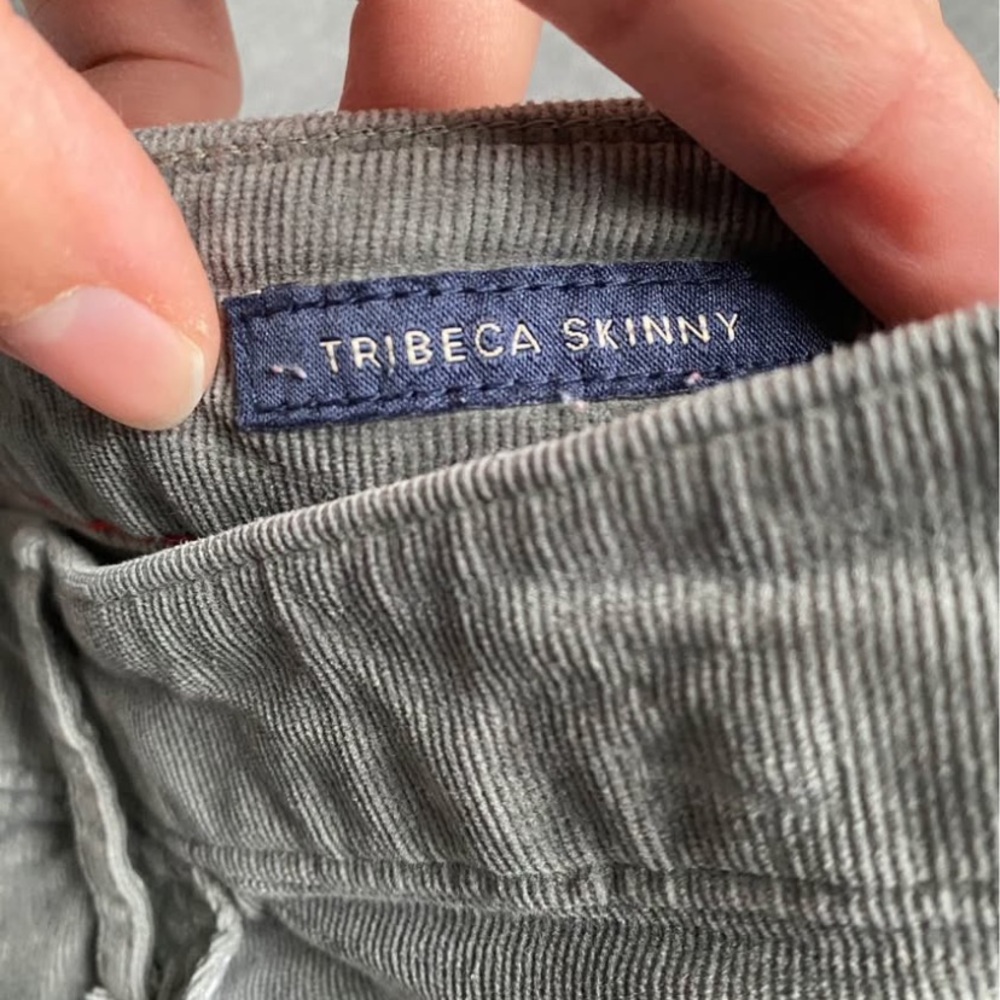 Tommy Hilfiger Gray Tribeca skinny Corduroy pants - Picture 3 of 4